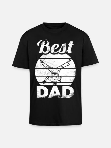 Papa breakdance - T-shirt unisexe oversize épais - noir