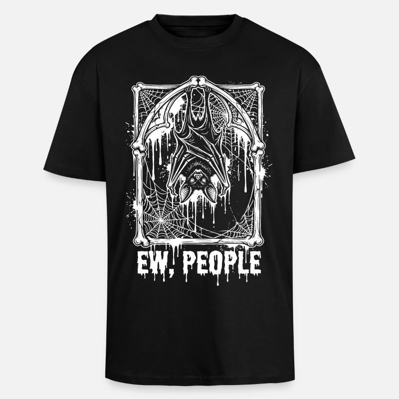 Ew, les gens Bat Gothic - T-shirt unisexe oversize épais - noir