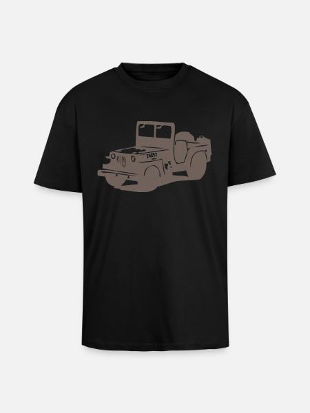 US Jeep Willys 2 - Oversized Heavyweight Unisex T-Shirt - Schwarz
