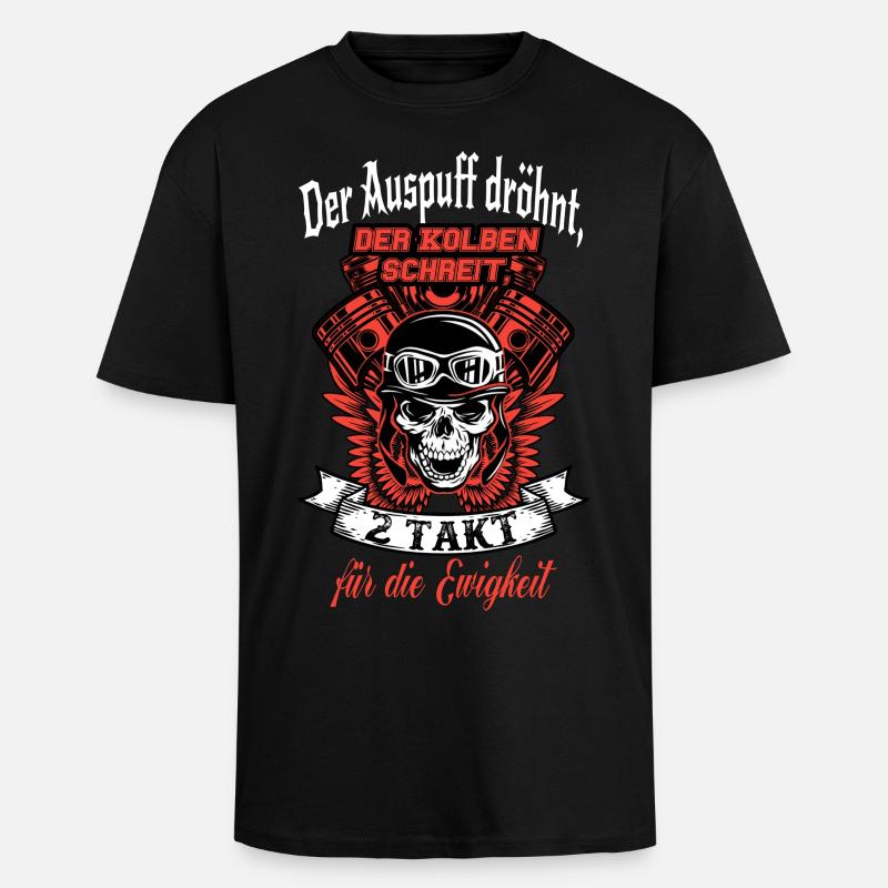 der Auspuff - Oversized Heavyweight Unisex T-Shirt - Schwarz