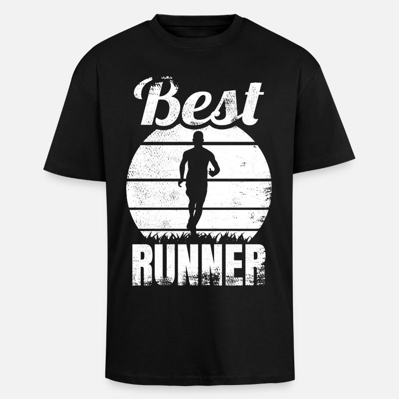 Bester Läufer - Oversized Heavyweight Unisex T-Shirt - Schwarz