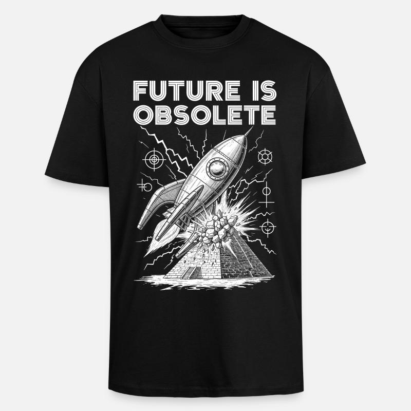 Future Vision Space Design - Unisex Oversized Heavyweight T-shirt - black