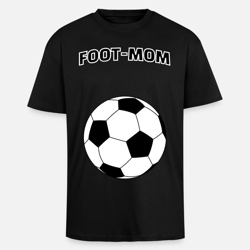 Maman de pied - T-shirt unisexe oversize épais - noir