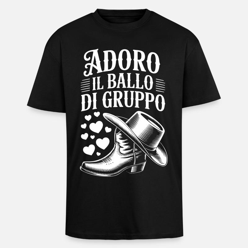 I love group dancing - Unisex Oversized Heavyweight T-shirt - black