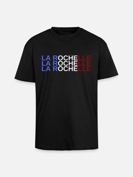 LA ROCHELLE FRANCE - T-shirt unisexe oversize épais - noir