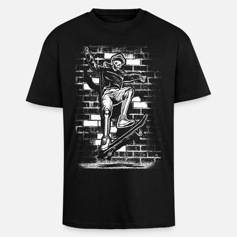 Skate | Skater | Skateboard - Oversized Heavyweight Unisex T-Shirt - Schwarz