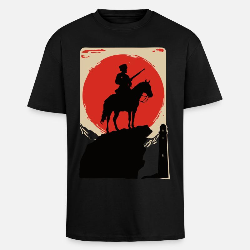 Abrek - Oversized Heavyweight Unisex T-Shirt - Schwarz