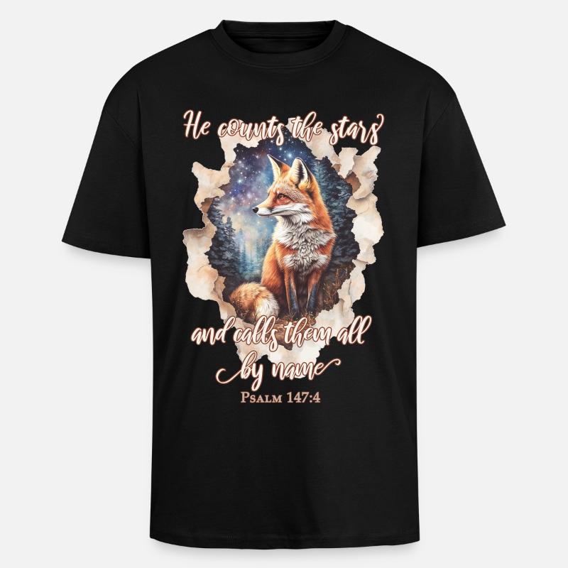 Bibelzitat Christlich - Oversized Heavyweight Unisex T-Shirt - Schwarz