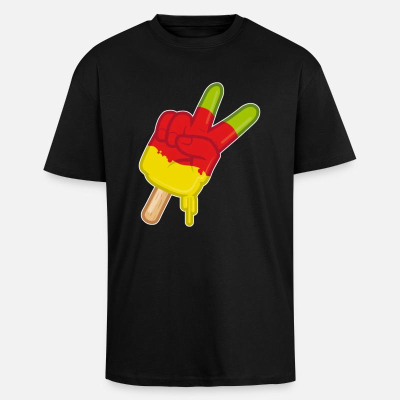 Peace Ice - T-shirt unisexe oversize épais - noir