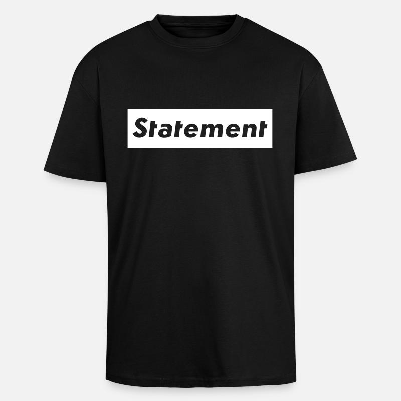 Statement - T-shirt unisexe oversize épais - noir