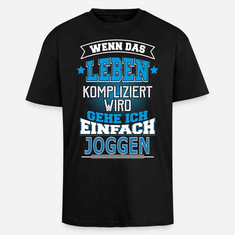 JOGGEN - Oversized Heavyweight Unisex T-Shirt - Schwarz