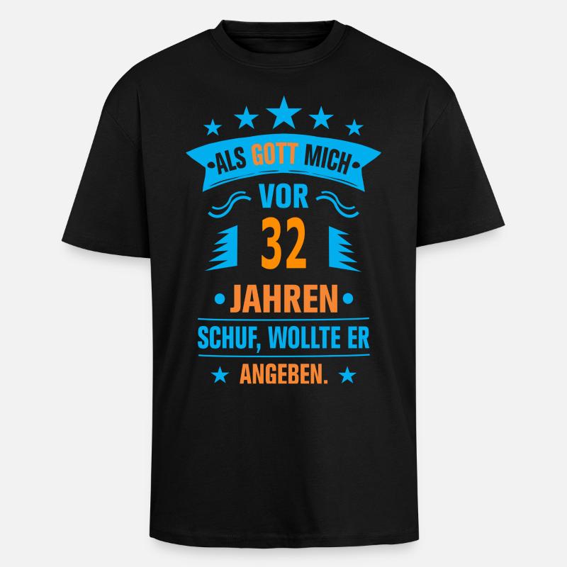 32 - Oversized Heavyweight Unisex T-Shirt - Schwarz