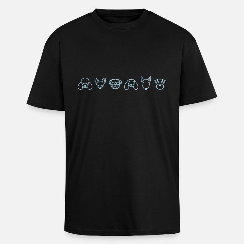 Dogs - Oversized Heavyweight Unisex T-Shirt - Schwarz