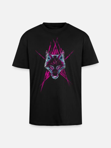 Wolf Start - T-shirt unisexe oversize épais - noir