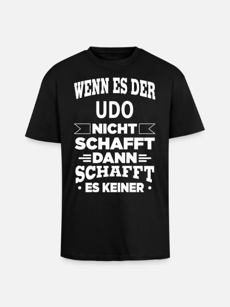 UDO - Oversized Heavyweight Unisex T-Shirt - Schwarz
