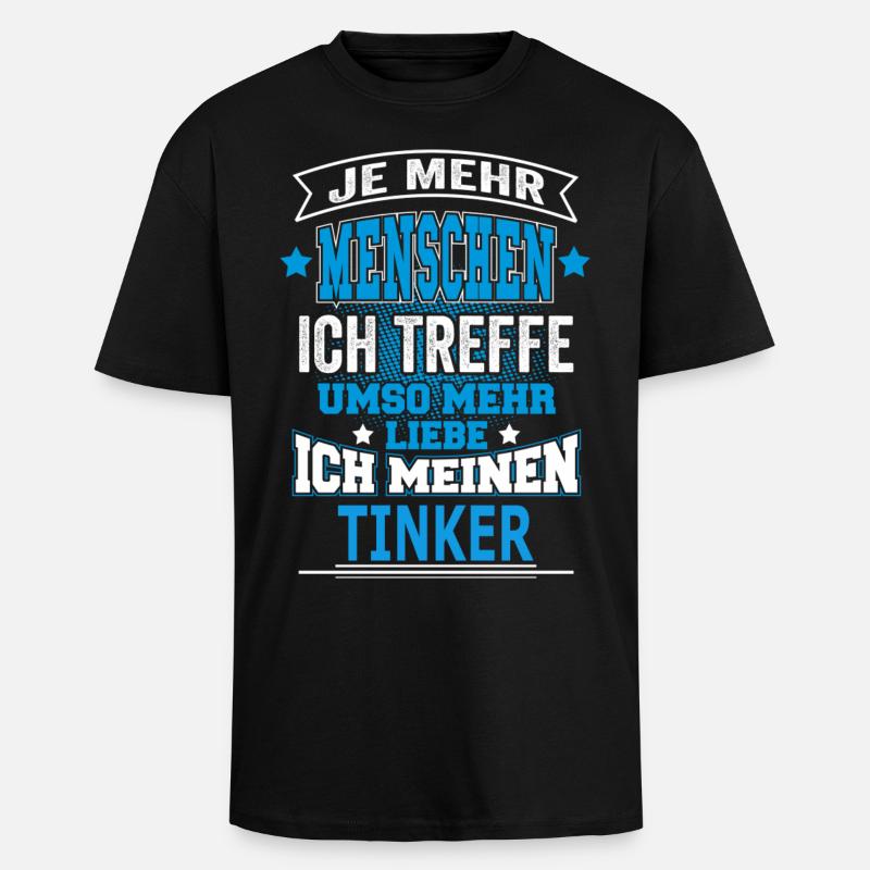 TINKER - Oversized Heavyweight Unisex T-Shirt - Schwarz