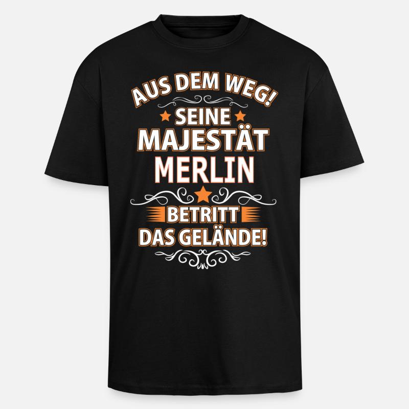MERLIN - Oversized Heavyweight Unisex T-Shirt - Schwarz