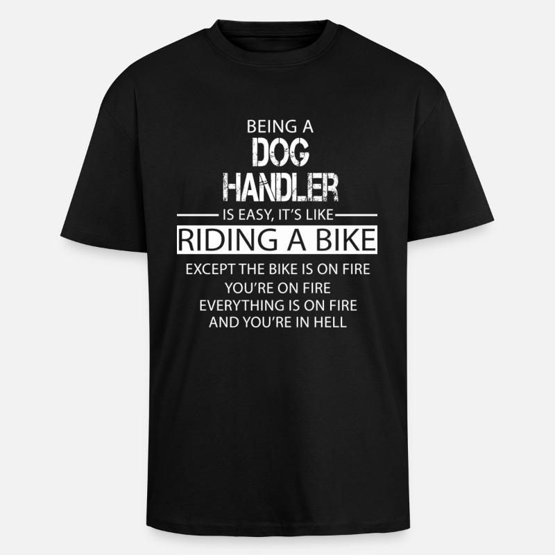 Dog Handler - Unisex Oversized Heavyweight T-shirt - black