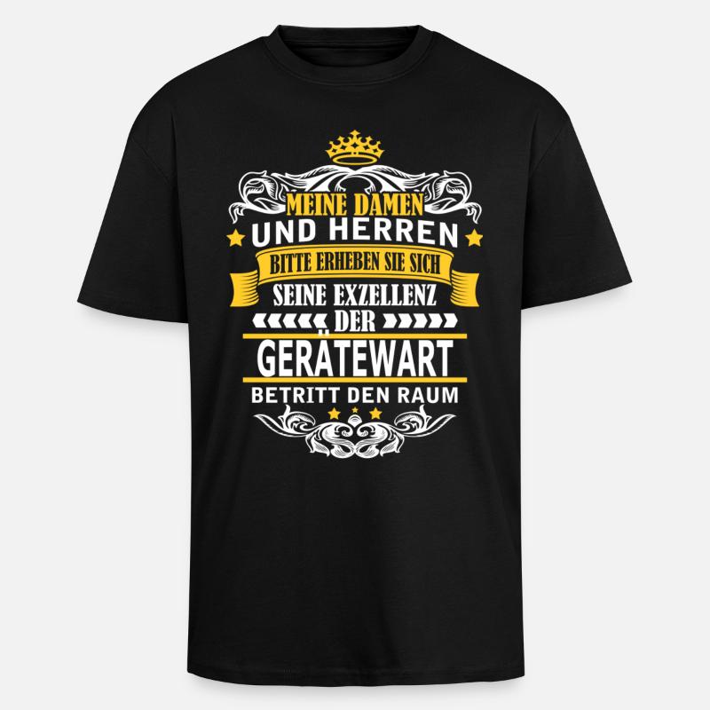 GERÄTEWART - Oversized Heavyweight Unisex T-Shirt - Schwarz