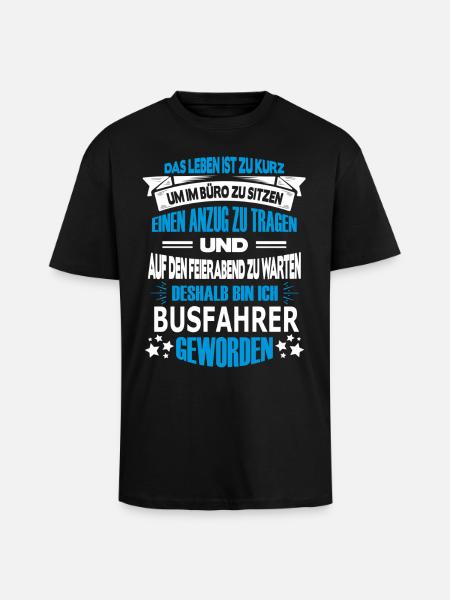 busfahrer - Oversized Heavyweight Unisex T-Shirt - Schwarz