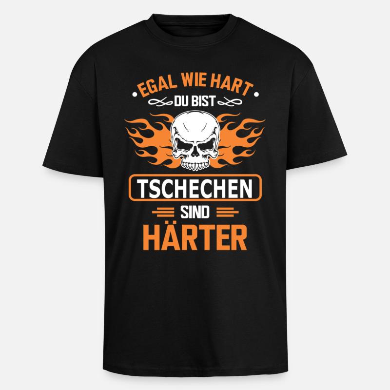 TSCHECHEN - Oversized Heavyweight Unisex T-Shirt - Schwarz