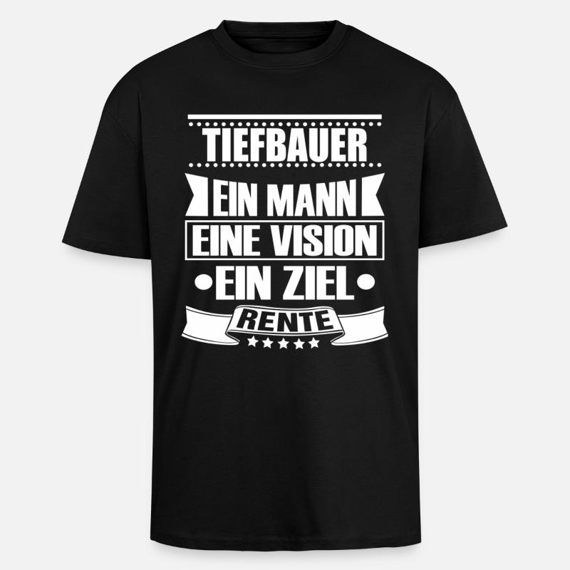 TIEFBAUER - Oversized Heavyweight Unisex T-Shirt - Schwarz