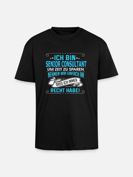 SENIOR CONSULTANT - Oversized Heavyweight Unisex T-Shirt - Schwarz