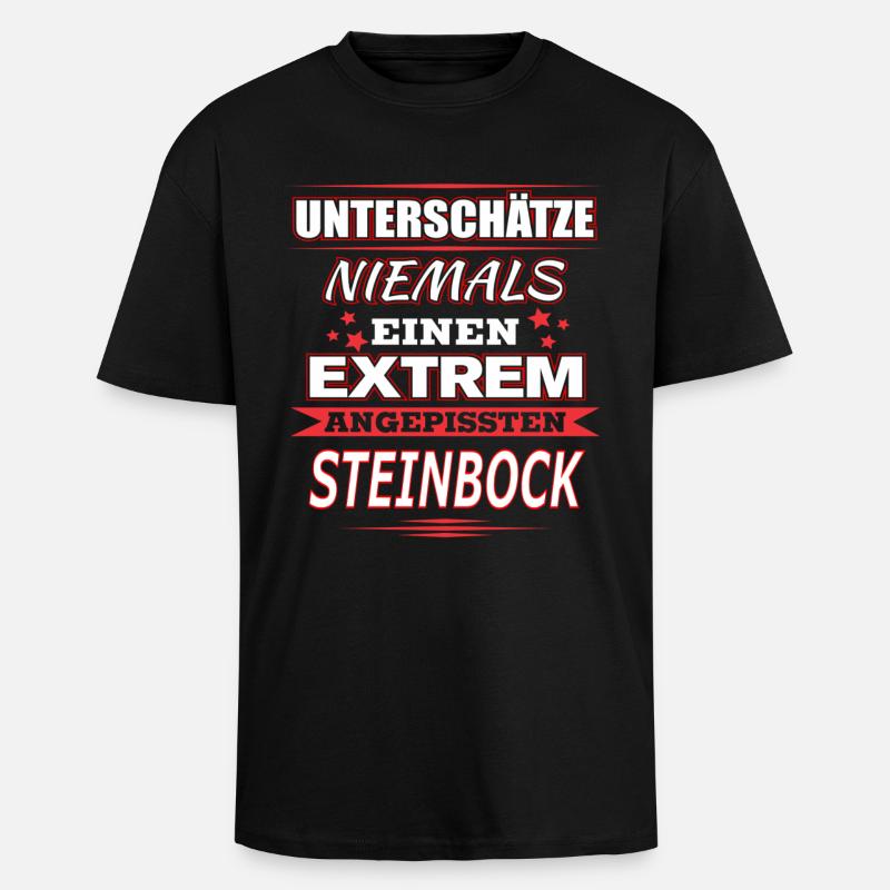 STEINBOCK - Oversized Heavyweight Unisex T-Shirt - Schwarz