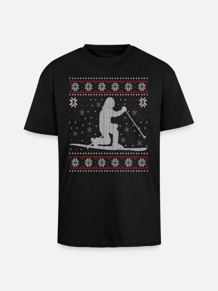 Telemark - Ugly Christmas - Unisex Oversized Heavyweight T-shirt - black