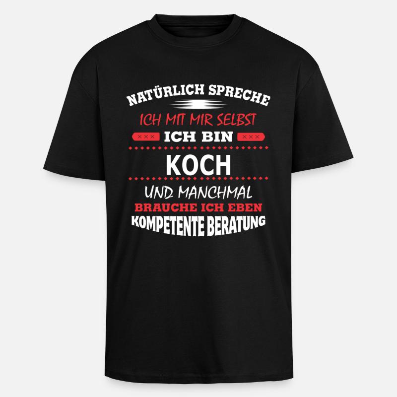 KOCH - Oversized Heavyweight Unisex T-Shirt - Schwarz