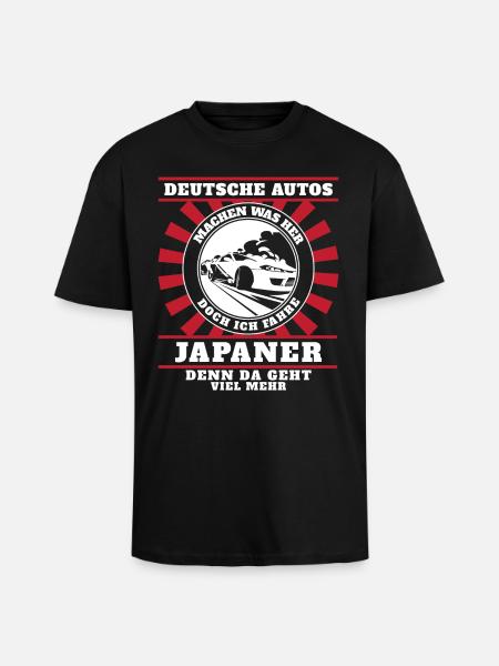 Ich fahre Japaner - Oversized Heavyweight Unisex T-Shirt - Schwarz