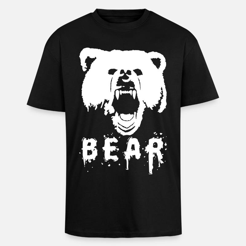 Bär - Oversized Heavyweight Unisex T-Shirt - Schwarz
