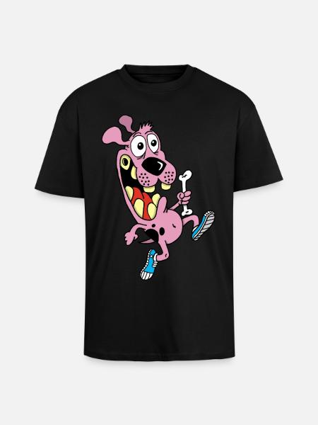 Relay race for a pink dog - Unisex Oversized Heavyweight T-shirt - black