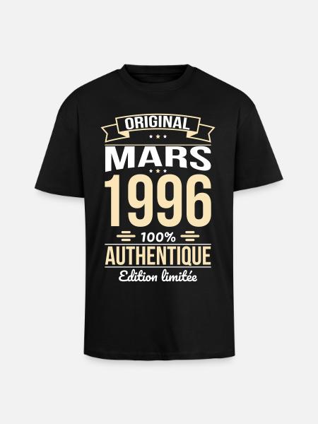 30th Anniversary - Original - March 1996 - Unisex Oversized Heavyweight T-shirt - black