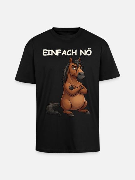 Horse Funny Saying - Unisex Oversized Heavyweight T-shirt - black