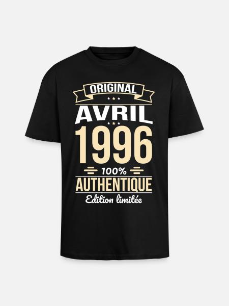30th Anniversary - Original - April 1996 - Unisex Oversized Heavyweight T-shirt - black