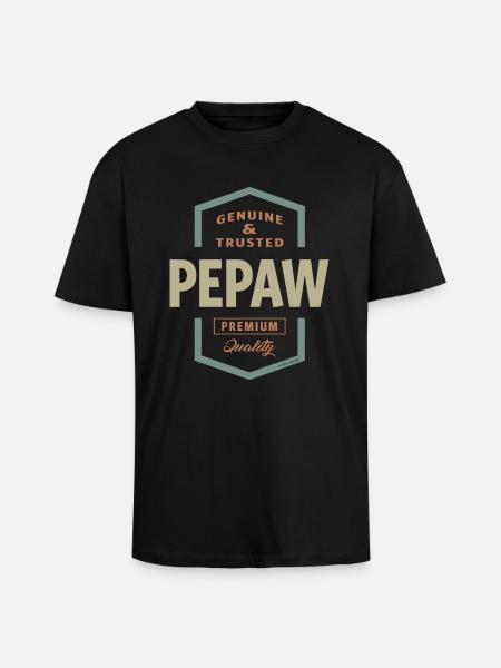 Genuine Pepaw - Unisex Oversized Heavyweight T-shirt - black