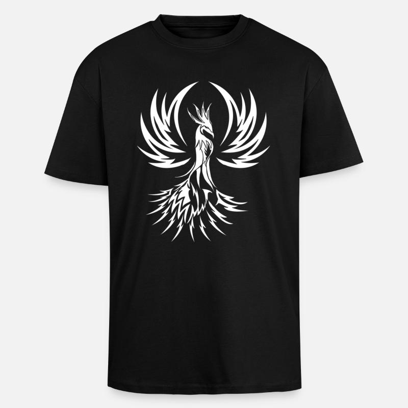 Phoenix Phönix - Oversized Heavyweight Unisex T-Shirt - Schwarz