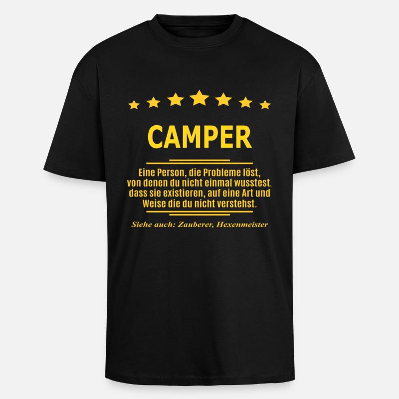 CAMPER - Oversized Heavyweight Unisex T-Shirt - Schwarz