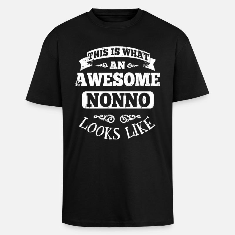 awesome nonno - T-shirt unisexe oversize épais - noir