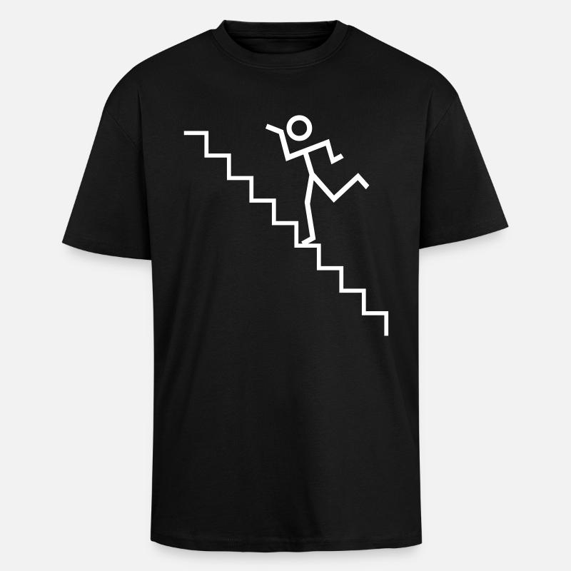 stair dance - Oversized Heavyweight Unisex T-Shirt - Schwarz