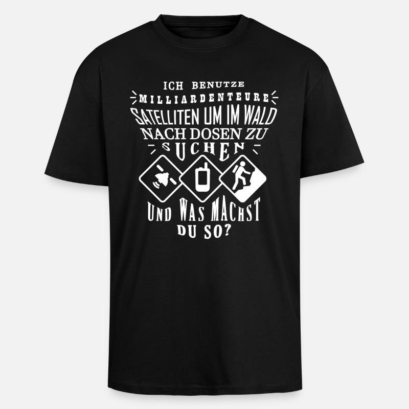Geocaching 02 - Oversized Heavyweight Unisex T-Shirt - Schwarz
