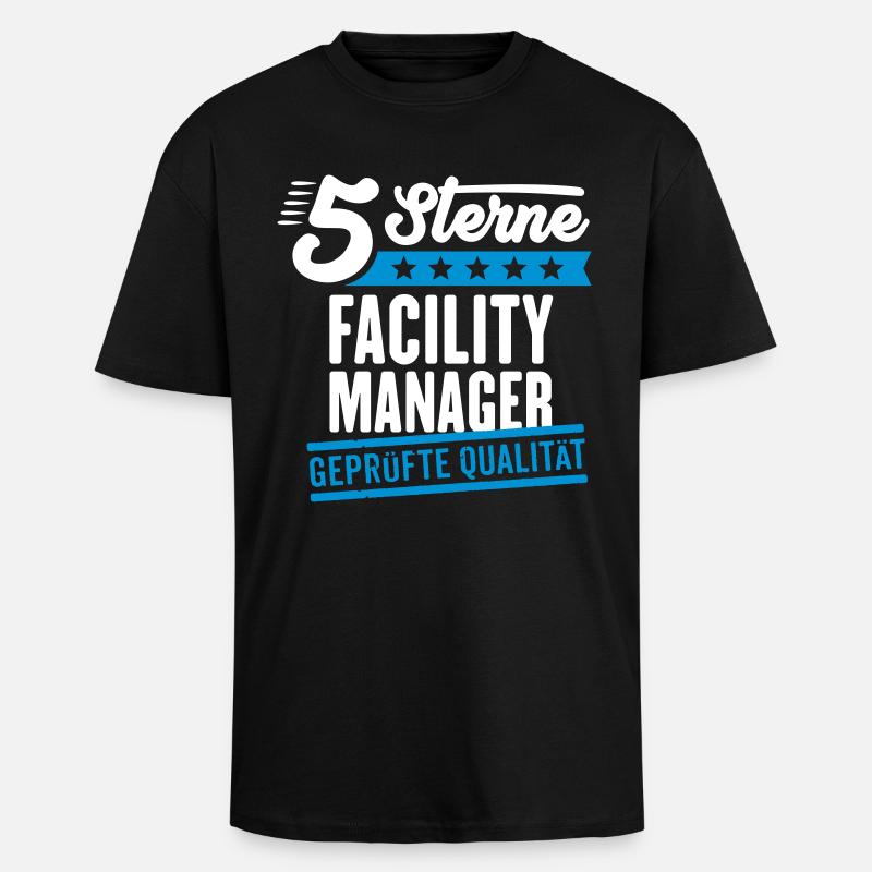 5Sterne Facility Manager - Oversized Heavyweight Unisex T-Shirt - Schwarz