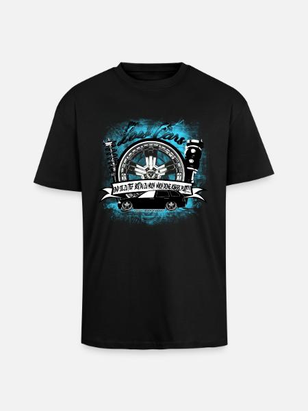 Tuning Low - Oversized Heavyweight Unisex T-Shirt - Schwarz