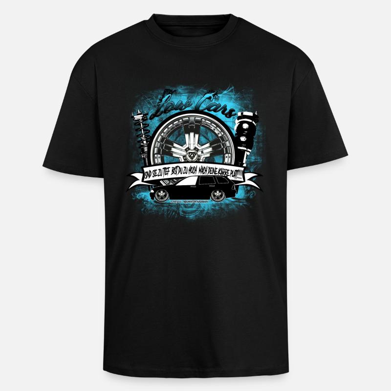 Tuning Low - Oversized Heavyweight Unisex T-Shirt - Schwarz