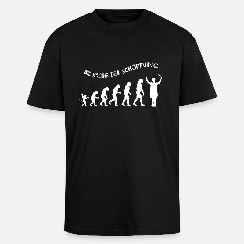 Dirigent Schöpfungskrone - Oversized Heavyweight Unisex T-Shirt - Schwarz