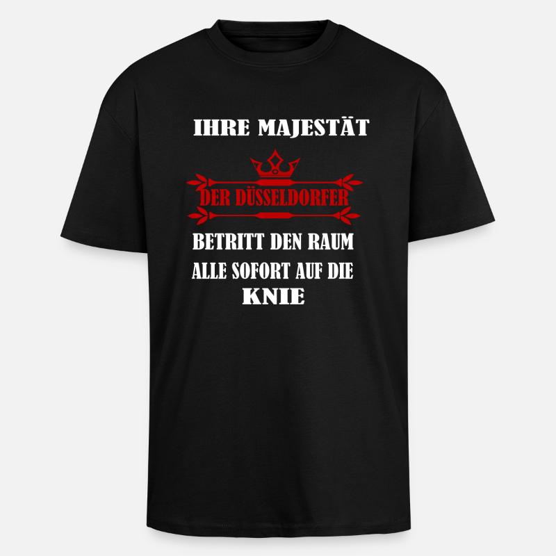Düsseldorfer - Oversized Heavyweight Unisex T-Shirt - Schwarz