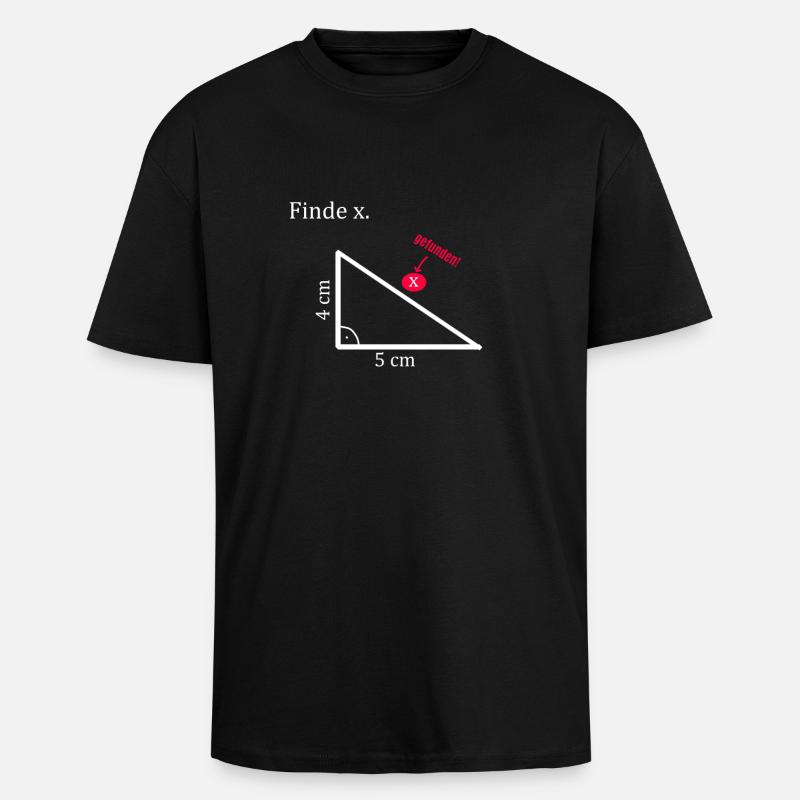 Find x Math Triangle - Unisex Oversized Heavyweight T-shirt - black