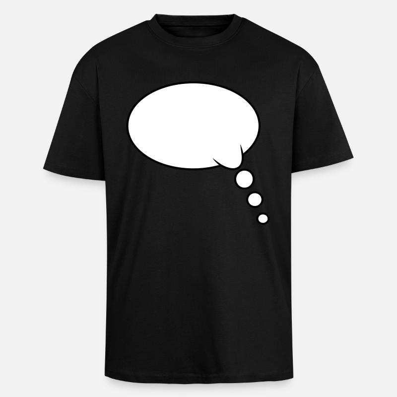 Denkblase Design - Oversized Heavyweight Unisex T-Shirt - Schwarz