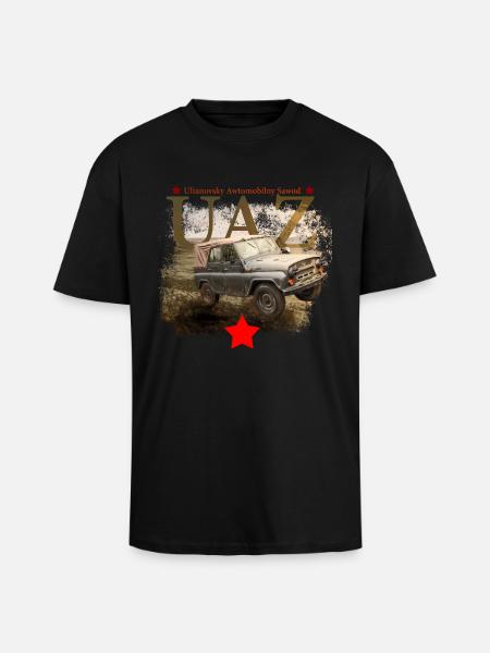 uaz - Oversized Heavyweight Unisex T-Shirt - Schwarz